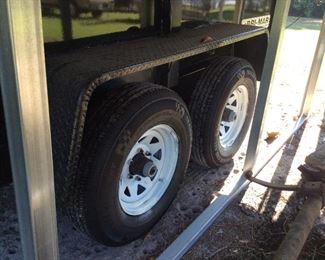 8 OPEN UTILITY DUMP TRAILER, TANDEM AXLE