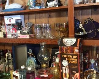 LARGE WHISKEY DECANTER COLLECTION