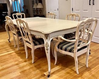 French Provincial Kitchen Table & 6 Chairs
