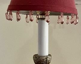 (2) Lamps with Beaded Shades