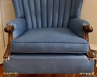Upholstered Armchair with Nailhead Trim