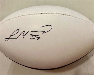 Autographed Laurence Maroney Football