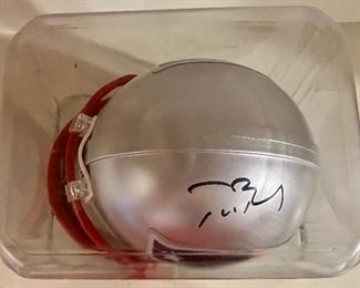 Autographed Tom Brady Mini Helmet
