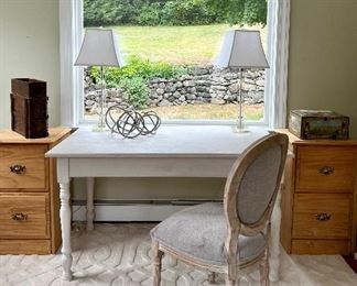 Desk & Upholstered Chair