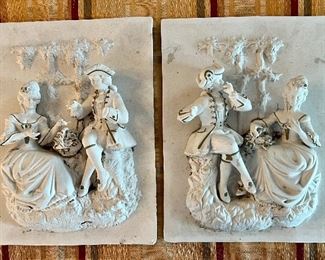 (2) Victorian Wall Plaques