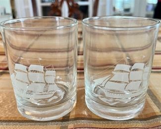 Etched Ship Glasses