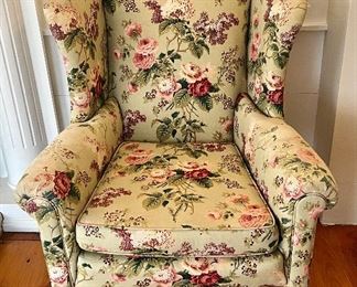 Floral Wing Chair 