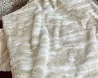 (2) Faux Fur Throws
