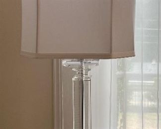 (2) Glass Column Lamps