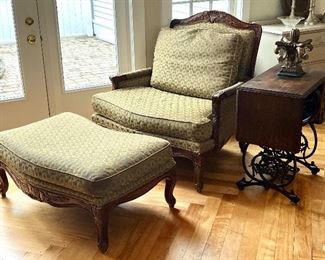 Ethan Allen Armchair & Ottoman