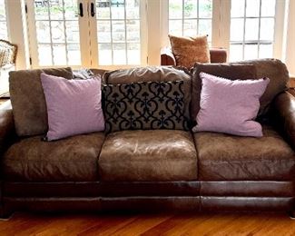 (2) Distinctions Leather Sofas