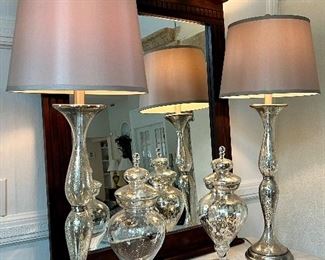 Mercury Glass Lamps & Apothecary Jars