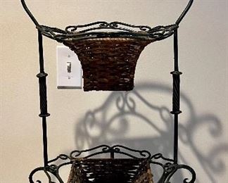 Two Tier Wicker Basket