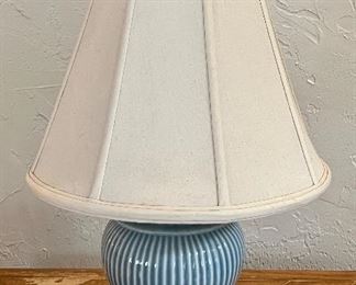 Blue & White Striped Table Lamp