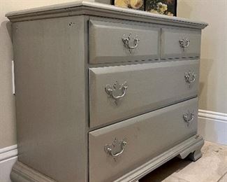 Gray Four Drawer Chest