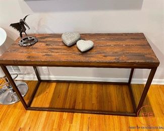 Distressed Wood Sofa / Wall Table