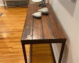 Distressed Wood Sofa / Wall Table