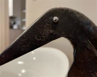 Signed Metal Bird Art