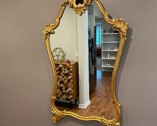 Hollywood Regency Style Gold Gilt Mirror