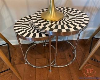 Kaleidoscope Chrome Nesting Tables