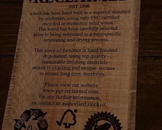 PGT Reclaimed Irish Coast Dining Table with Acrylic Chairs