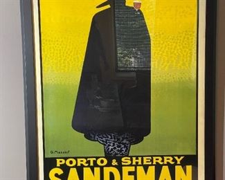 Porto & Sherry Sandeman Large Framed Print