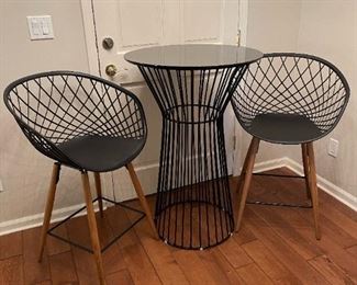 MCM Style Pub Chair(s) with Pub Table by Euro Home Living