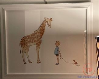 Signed Sara Jane "Giraffe" Framed Print