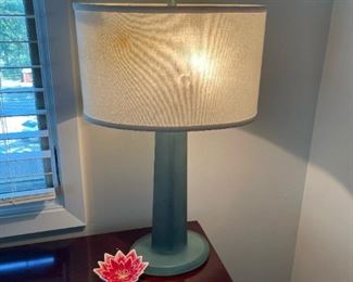Deszign Inc Satin Blue Resin Table Lamp