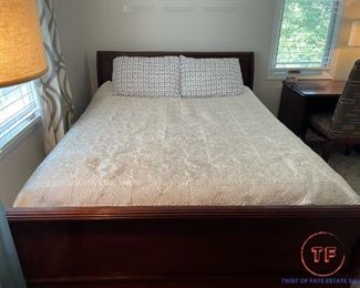 HICKORY & WHITE 9 Drawer Tallboy Dresser and Queen Size Sleigh Bed