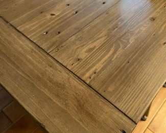 PGT Reclaimed Irish Coast Dining Table with Acrylic Chairs