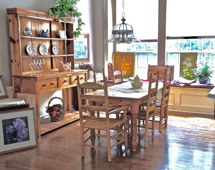 Welsh Dresser + Farmhouse Table & Chairs