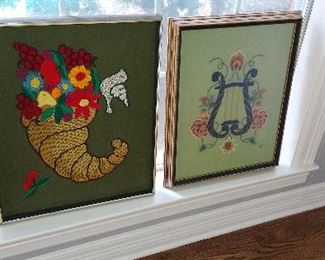Framed Crewel Work