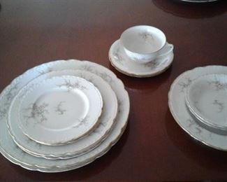 PLATES, BOWLS, CUP AND SAUCER WITH CHINA SET