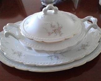 SERVING PIECES WITH CHINA SET