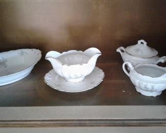 SERVING PIECES WITH CHINA SET