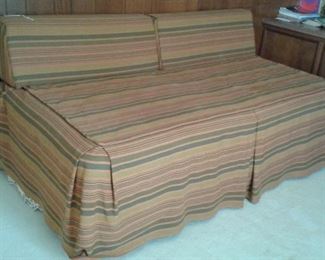 TWIN BED/DAY BED  WITH VINTAGE SPREAD AND BOLSTERS