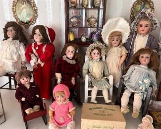 antique German dolls, Kestner, Armand Marseille, Simon Halbig