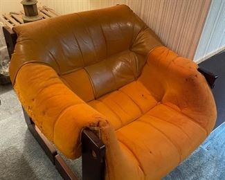 Percival Lafer chair (includes box of same material to reupholster)