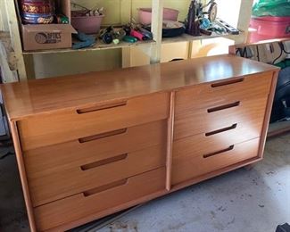 Milo Baughman for Drexel low dresser with removable mirror 