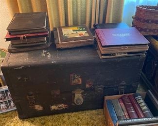 Vintage scrap books, trunk 