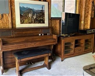 piano and entertainment center