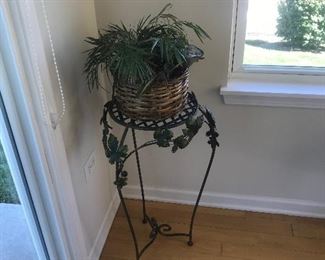 Pair of iron plant stands