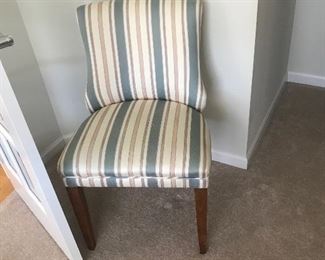 Striped side chair