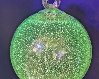 Large hanging glass ball ornament
