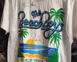 Autographed Beach Boys World Tour 1988 t-shirt