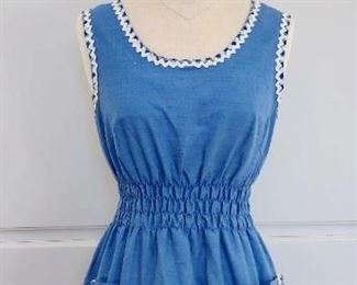 Vintage housedress with rick rack trim