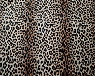 Vintage cheetah pattern narrow wale corduroy yardage