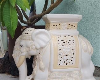 Vintage elephant plant stand