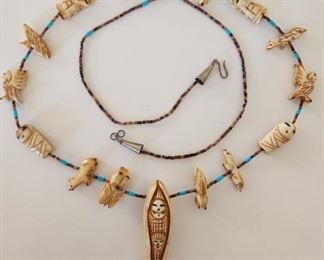 Vintage Zuni fetish necklace